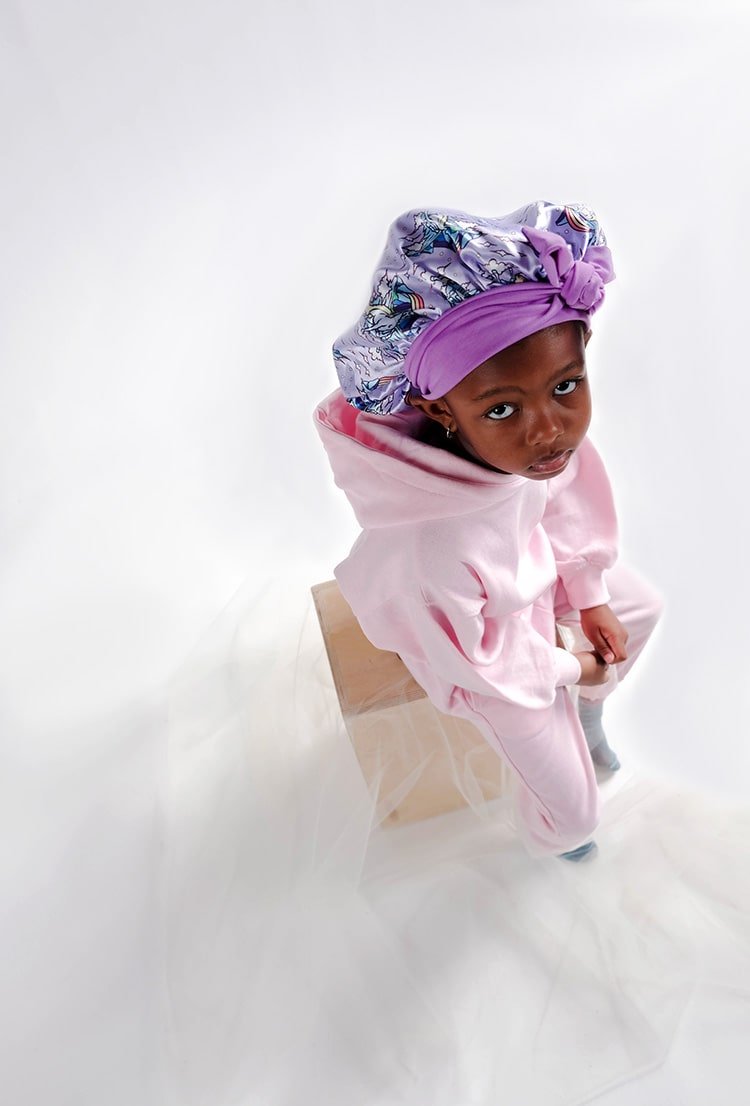 Child in Purple Satin Bonnet