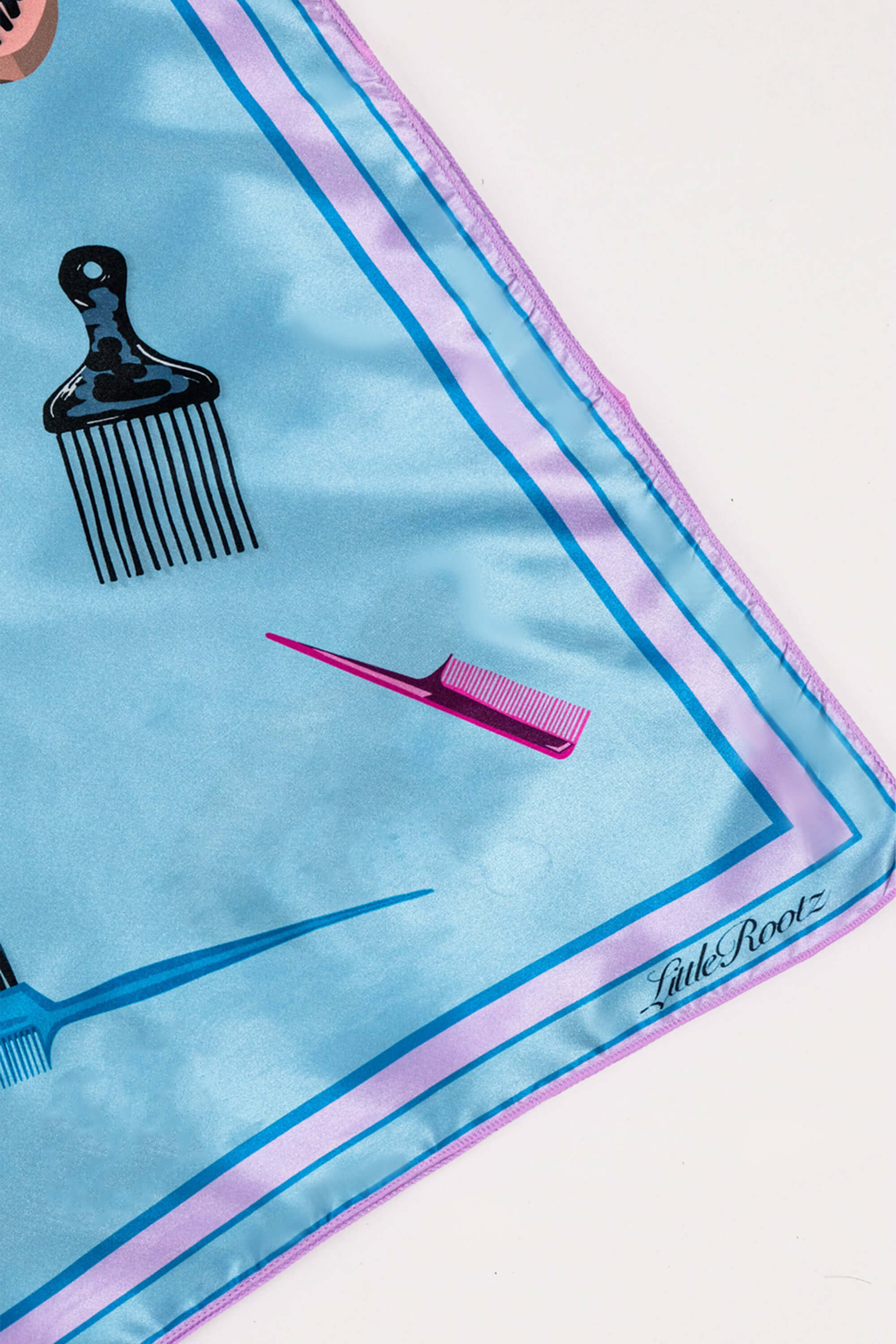 Large Satin Comb Scarf 