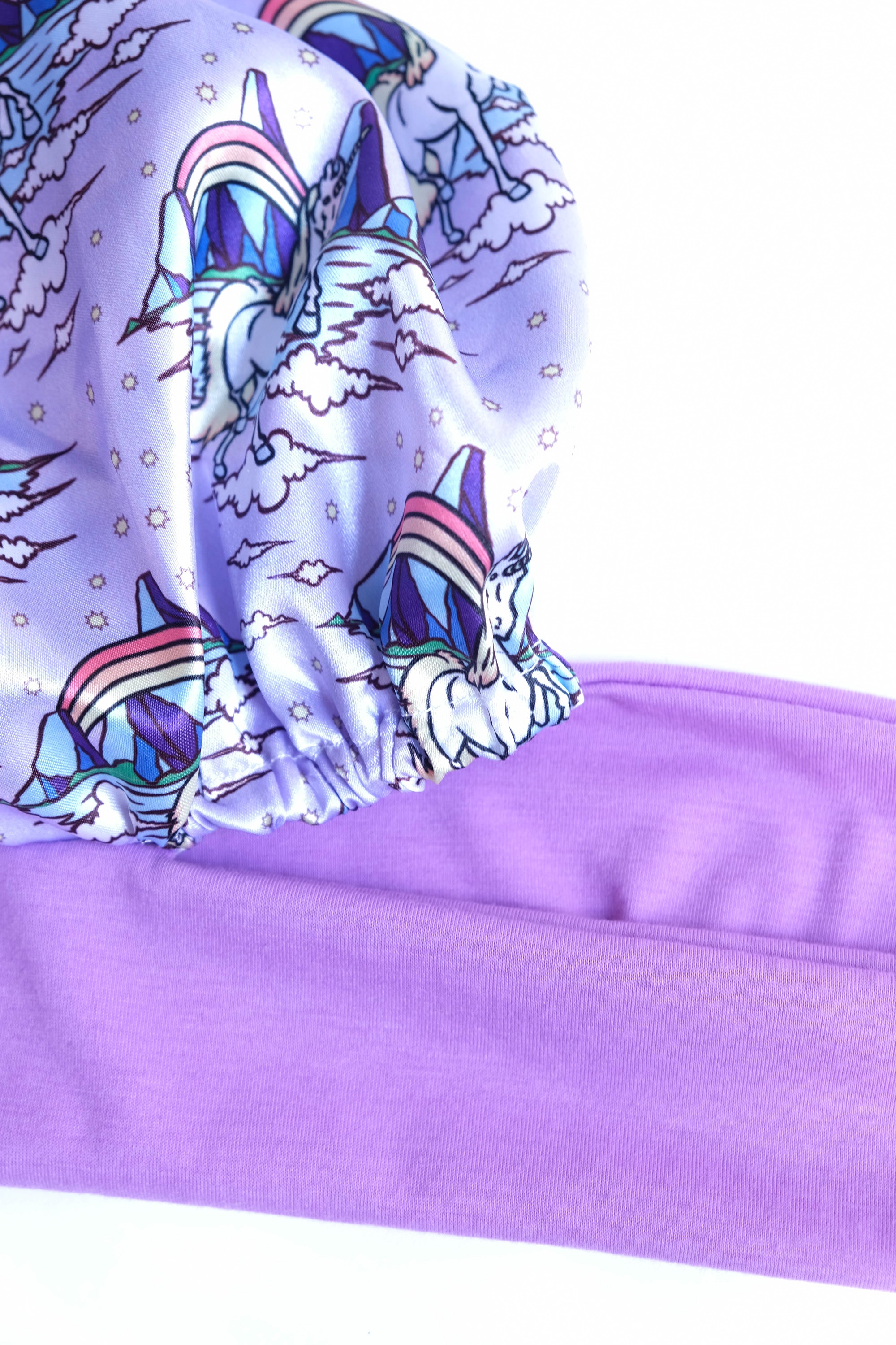 Children's Purple Unicorn Bonnet